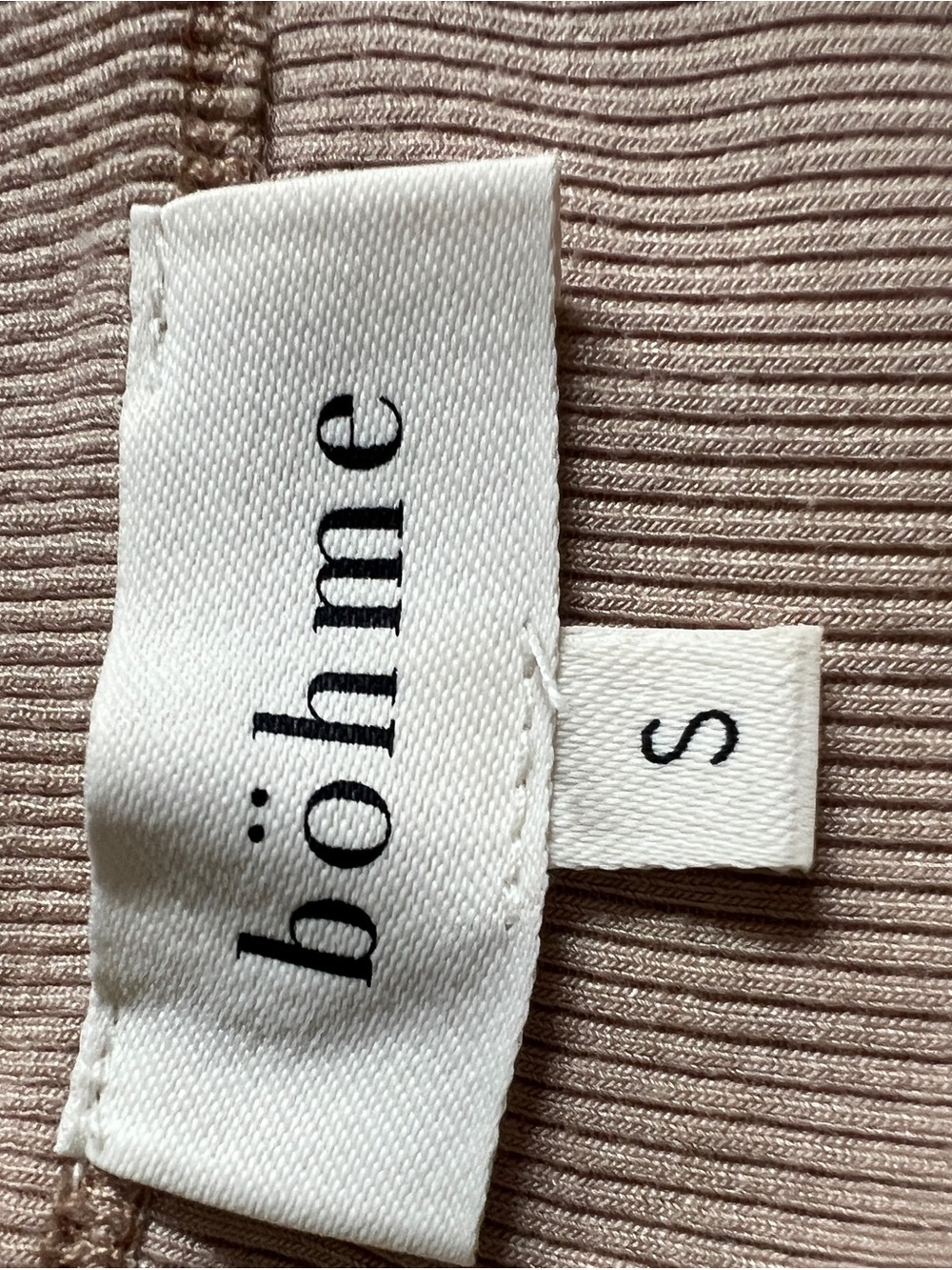 Bohme Women's Scoop Neck Ribbed Top in Beige
